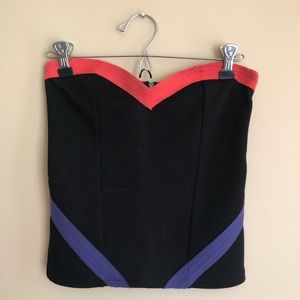 Strapless crop top